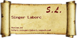 Singer Laborc névjegykártya